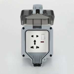 Outdoor Waterproof Socket IP66 Rainstorm-proof Charging Socket Rainproof Splash-proof Outdoor Power Outlet