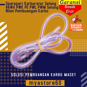 Selang Slang Saluran Karburator Karbu PWK PE PWL PWM 24 26 28 30 32 33 34 35 36 37 38 39 40 42 Selang Carburator Ungu Bahan Nilon Pembuangan Karbu