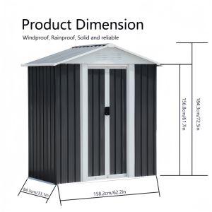 Ready Stock Outdoor Garden Storage Backyard Storage Large Setor Laman Besar Outdoor Garden Shed Cabinet Metal Shed