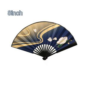 Genshin Impact Kamisato Ayaka Fan Cloth Folding Fan Portable Hand Fan Cosplay Prop Gift With Pendant