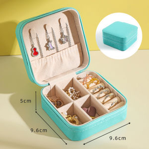 MUDMEE กล่องใส่เครื่องประดับ หนัง PU ขนาดเล็ก สำหรับใส่ต่างหู สร้อยคอ กล่องใส่เครื่องประดับแบบพกพา จัดส่งรวดเร็ว มี 3 สี
