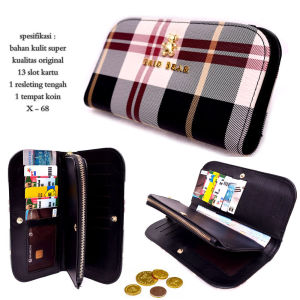 dompet wanita ziper kulit croco doff