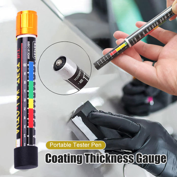 MALOOS Brt[Hot Sell]Car Paint Thickness Tester Pen with Tip Scale Indicator Portable