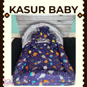 Tempat tidur bayi dengan klambu agar sikecil tidak di gigit nyamuk