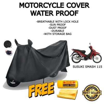 SUSUKI SMASH 115 MOTORCYCLE COVER With Clean Cham | Original Universal Waterproof Motorcycle Cover For All Motor