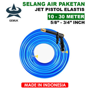 YIKUO Selang Air Cuci Motor 10 Meter Sampai 30 meter Sepaket Selang Semprotan Air Watergun Jet Spray Selang Air Elastis Cuci Motor Cuci Mobil Siram Tanaman