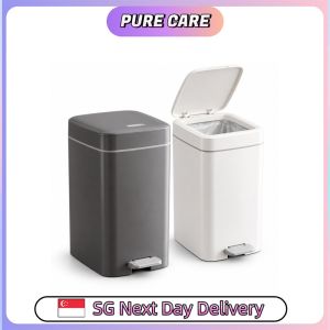 【Pure Care】 Dual-Opening Waste Bin | Pedal and Push-Top Lid 10/15/20 L