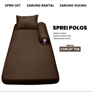 Sprei Kasur Oneset Polos Katun Microdispers Size90x200 120x200 Berkualitas Lembut Homemade