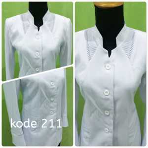 ATASAN SAJA BAJU BLAZER ATASAN PEMDA PDH DINAS GURU WARNA PUTIH POLOS KODE  211