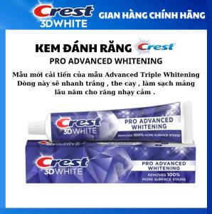 Kem Đánh Răng Crest 3D White Advanced 147gr Siêu Trắng Răng Chính Hãng Mỹ