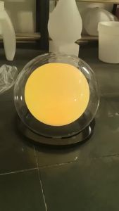 SXH  Solar Moon Column Head Lamp Powered for Rural Villa Courtyard Gate Sides Pillars Fence Round Ball Lamp Outdoor