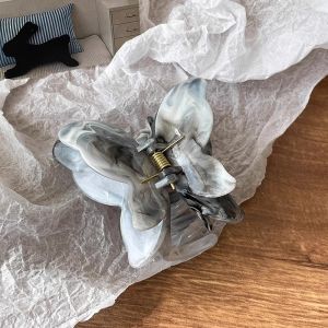 Nicedays🍒Jepitan Rambut Hiu Kupu-kupu Lapis Ganda Untuk Anak Perempuan Dengan Tekstur Warna-warni Yang lucu