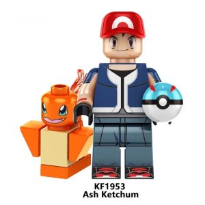 Monste Digimon Adventure Pikachu Pocket Ash Ketchum Misty Calem Anime Cartoon Mini Building Blocks Figure Toys Kids Gift