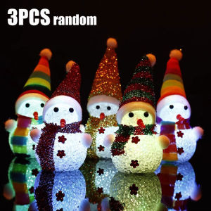 Random Style Christmas Snowman Style LED Night Light Lamp Colorful Night Lamp Home Bar Cafe Christmas Decorations Xmas Tree Light Hanging Home Decor