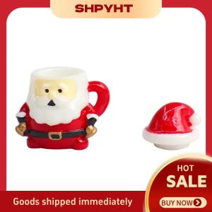 SHPYHT Mini Santa Claus Teacup Trang Trí Thu Nhỏ Giáng Sinh Cup Cảnh Cảnh Cảnh Nhựa Dollhouse Phụ Kiện Giáng Sinh Thủ Công & Quà Tặng