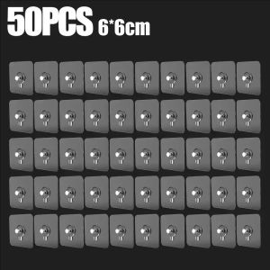 50/20pcs No-drilling Nail Hooks for Photo Frame Hole Hanging / Transparent Self-adhesive Wall Hooks / Heavy Duty Waterproof Sticky Hooks for Bathroom Kitchen