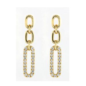 Poh Heng Jewellery 18K Dainty Diamond Earrings in Yellow Gold