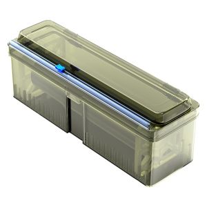 [Local Shipment]Plastic Cling Film Cutter Cling Film Refillable Box With Slide Cutter Food Wrap Film Dispenser Kitchen Cling Film Cutting Box