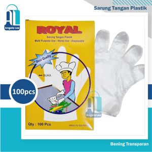 Sarung Tangan Plastik Premium Serbaguna Royal isi 100lembar