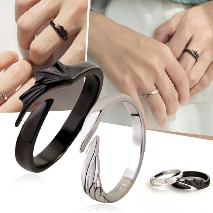 Grey Matching Ring Men Promise Rings Tungsten Carbide Ring