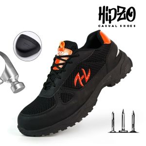 HIPZO Sepatu Safety Boots M067 TERBARU  Untuk Pria Kerja Proyek Pabrik Tambang Ujung BESI
