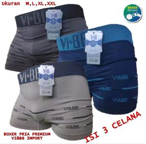 3 PCS Celana Dalam Pria / Celana Dalam Boxer Pria
