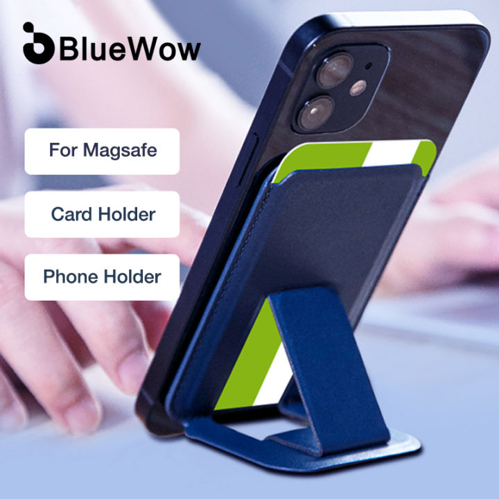 BlueWow Premium Leather Magsafe Phone Card Holder Wallet for