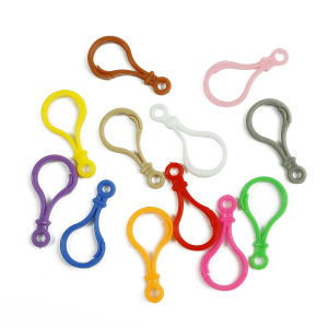 10pcs/bag Multi-colors Mixed Plastic Snap Lobster Clasp Hooks DIY Jewelry Making Findings for Keychain Toys Bags Accessories General Craft