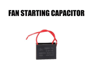 ELECTRIC FAN CAPACITOR W/ WIRE 1.5 uf & 2 uf  450v AC