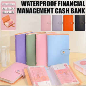 [Can Hold 100 Sheets] Waterproof Financial Management Cash Bank Small Waterproof Notebook Money Saving Book
