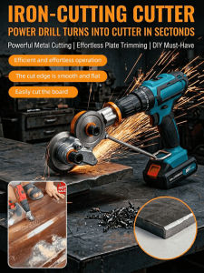 New Model Electric Drill Cutter Tool Portable Heavy Duty Power Cutter Efficient Metal Sheet Cutting DIY Construction Home Use Equipment