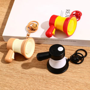 ELIN Loudspeaker Music Trumpet Key Chain Speaker Recording Music Keychain Pendant Creative Commemorate Handheld Speakers Toy Bag Pendant