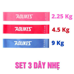 [Combo] Dây miniband cao su Aolikes kháng lực cực tốt hỗ trợ tập mông chân hiệu quả