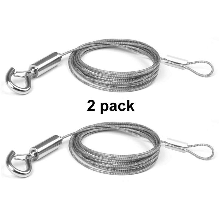 2pcs Adjustable Picture Hanging Wire with Loop and Hook, Stainless Steel  Wire Rope Cable, Heavy Duty Frame Hanger Rope for Photo, Light Lamp  Hardware, Mirror, Wall Decor, Up to 44LB, Diameter 1/16