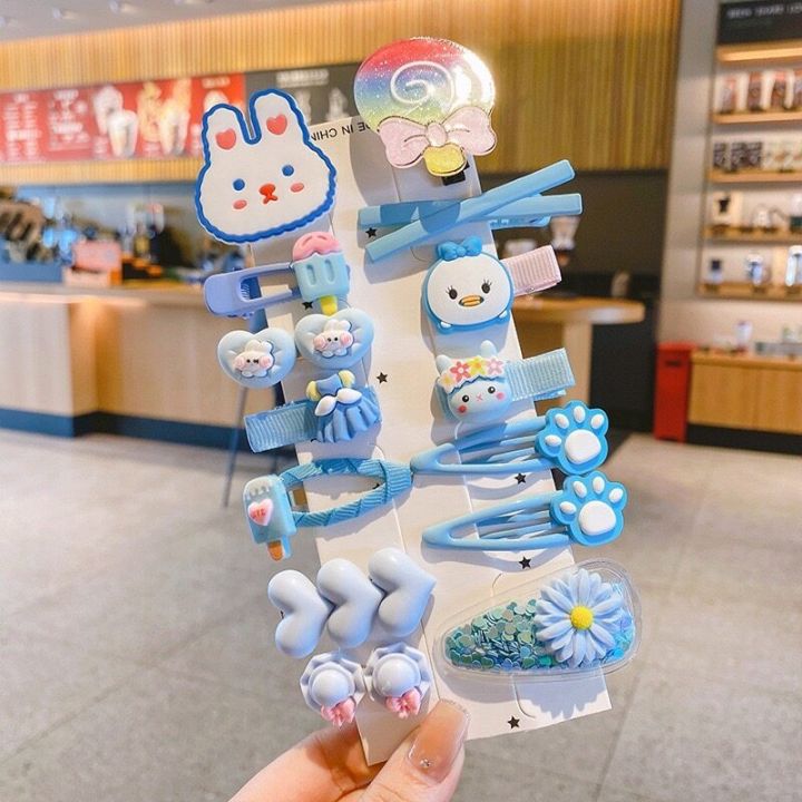 🎀New🎀กิ๊บติดผม [ สุ่มลาย ] ลายการ์ตูนน่ารักๆ เซ็ท 14 ชิ้น ...