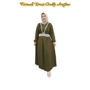 DISKON 50% FATIMAH DRESS CRINKLE AIRFLOW GAMIS JUMBO POLOS MIX BROKAT MODEL V REALPICK