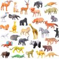 54 pieces of mini jungle animal toy set ValeforToy Realistic wild animal learning party boy girl child toddler forest small farm animal toy set. 