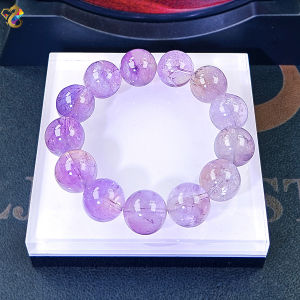 Collectors Grade Brazil Gradient Natural Amethyst Azeztulite Bracelet