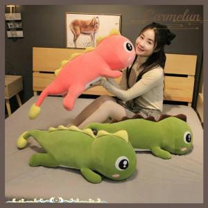 [Carmelun] 1 Piece Lovely Soft Anime Animal Dinosaur Stuffed Kawaii Room Decor Doll Pillow Toy For Kids Girl Gifts 60 80CM Long Dinosaur Plush Toys
