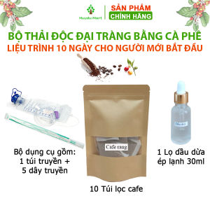 Bộ thải độc đại tràng bằng cà phê liệu trình 10 ngày dùng thử cho người mới bắt đầu cà phê dạng túi lọc sạch đại tràng tốt cho người táo bón