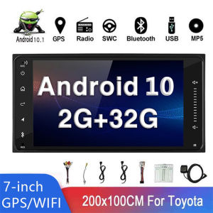7 Inch 2+32G Android 10 Car Stereo Mp5 Player 2DIN FM Radio Bluetooth WIFI GPS Navigation Multimedia Player for Toyota