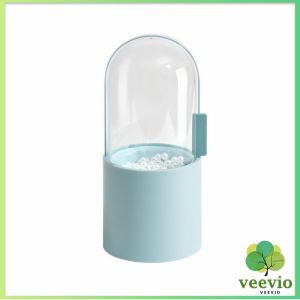 Veevio กล่องเก็บแปรงแต่งหน้า มีลูกปัดมุขแถม กล่องเก็บของตั้งโต๊ะ makeup brush storage box