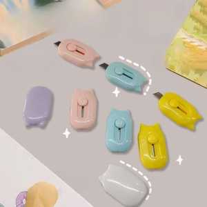 KAIHUA Cutter Mini Pisau Pemotong Kertas Mini Portable Cutter Mini Bentuk Karakter Cutter Mini Pembuka Paket PR152