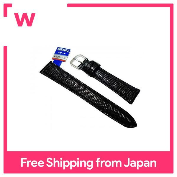 [Seiko] SEIKO Watch Band 18mm DX02A Lizard Black R1 Men's Lazada