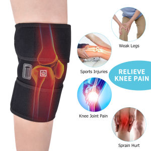 Afdeal Joint Knee Heating Pad Massager Knee Elbow Brace Thermal Therapy Wrap Hot Compress for Cramps Arthritis Pain Relief Injury Recovery