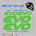 evo Helmet Sticker set standard size cutout vinyl sticker. 