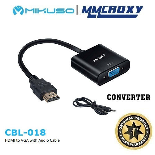 Kabel Converter Nisuta Mikuso CBL 018 HDMI To VGA Audio Kabel