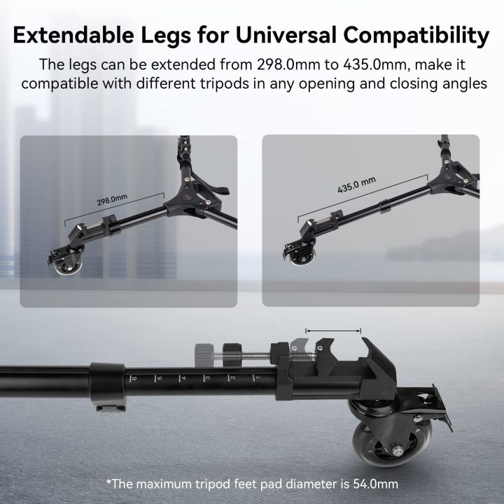 SmallRig%20Universal%20Photography%20Heavy%20Duty%20Tripod%20Dolly%20Wheels%20with%20Carry%20Bag%20for%20Camera%20Camcorder%203986%20-%20Image%204