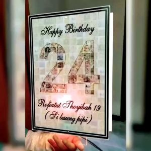 Lampu hias tidur frame foto nama custom mozaik mosaic kado hadiah unik ulang tahun ultah wisuda valentine wedding anniversary unik mewah