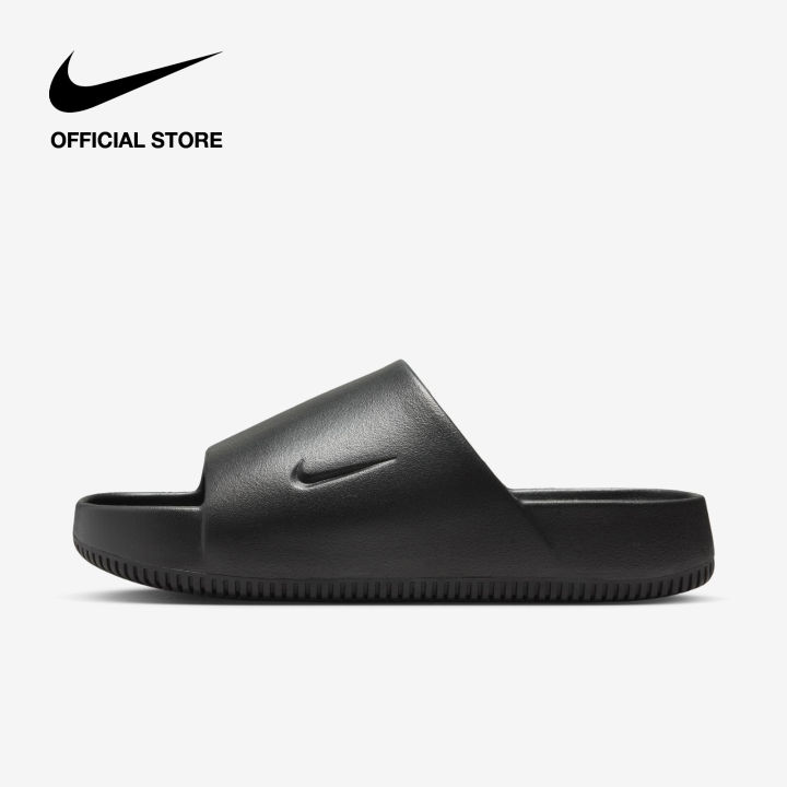 All black nike 2025 slides men's